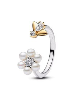 Pearls and Bee Ring - size 8